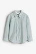 Хлопковая рубашка светло-бирюзовая H&M 92см (400011194) - изображение 1
