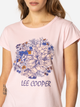 T-shirt damski z nadrukiem bawełniany Lee Cooper Bouquet-1160 M Różowy (5905991728221) - obraz 4