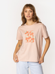 T-shirt damski z nadrukiem bawełniany Lee Cooper Cherry-1145 S Brzoskwiniowy (5905991729242) - obraz 1