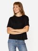 T-shirt damski basic bawełniany Lee Cooper Cropped-8515 XL Czarny (5905991728832) - obraz 3