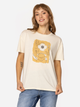T-shirt damski z nadrukiem bawełniany Lee Cooper Flowers7-1145 S Jasnożółty (5905991729082) - obraz 1