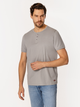 T-shirt męski basic bawełniany Lee Cooper Henley-1160 XL Szary (5905991736578) - obraz 3