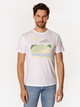 T-shirt męski z nadrukiem bawełniany Lee Cooper Landscape-1145 M Biały (5905991727576) - obraz 3
