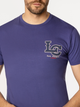 Футболка бавовняна довга чоловіча Lee Cooper Letters-1145 3XL Фіолетова (5905991727941) - зображення 4