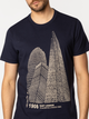 T-shirt męski z nadrukiem bawełniany Lee Cooper London7-1160 2XL Czarny (5905991726753) - obraz 4