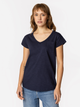 T-shirt damski basic bawełniany Lee Cooper Olivia-2160 XL Granatowy (5905991728511) - obraz 1