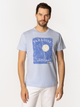 T-shirt męski z nadrukiem bawełniany Lee Cooper Paradise-1160 XL Błękitny (5905991727767) - obraz 3