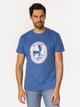 T-shirt męski z nadrukiem bawełniany Lee Cooper Sail-1160 L Niebieski (5905991735564) - obraz 1