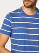 Футболка бавовняна довга чоловіча Lee Cooper Stripes1-4180 2XL Синя (5905991727477) - зображення 4