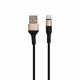 Зарядний кабель HOCO X26 Xpress Type-C Cable 1m Black/Gold - зображення 2