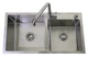 Мийка з нержавійки AQUAMILL 7843 INOX + дозатор + змішувач - зображення 1
