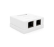 Подвійна розетка Ritar RJ45 UTP Cat5 8P8C 2 порти Біла (StR-8P8CRJ45-2) - зображення 1