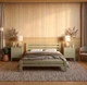 Двуспальная деревянная кровать Mebigrand Премьера Оливковый (RAL1020) 160х200 см (MBG-2789) - изображение 1