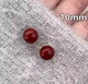 Сережки женские на каждый день гвоздики 1 см Вишневые - изображение 1