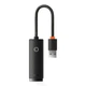 Адаптер Baseus Lite Series Ethernet Adapter USB-A to RJ45 LAN Port (100Mbps) WKQX000001 Black - зображення 1