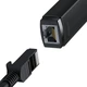 Адаптер Baseus Lite Series Ethernet Adapter USB-A to RJ45 LAN Port (100Mbps) WKQX000001 Black - зображення 3