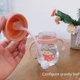 Поильник непроливайка с силиконовой трубочкой с ручками - Персиковый с божьей коровкой 300 мл - изображение 2