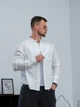 Рубашка мужская льняная однотонная Casual рубашки мужские из хлопка Teamv Белая XL - изображение 4