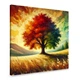 Картина на холстеКрасочное дерево на золотом поле 80x80 см (54ai) - изображение 1