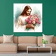 Картина на холстеИисус с букетом роз 50x50 см (56rel) - изображение 2
