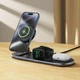 Беспроводное зарядное устройство ACEFAST E19 Qi2 desktop 3-in-1 wireless charging holder, Black - изображение 6