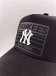 Кепка тракер с резиновым патчем YANKEES NEW YORK XL 59-60 см с сеточкой Черный с белым - изображение 4