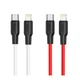 USB Hoco X21 Silicone PD 20W Type-C to Lightning Колір Чорно-Червоний - зображення 2