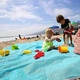 Пляжная чудо подстилка Sand Free Mat Анти-песок, голубая - изображение 1