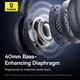Бездротові Bluetooth навушники Baseus Bass 35 Max Wireless Headphone BT5.3, 600mAh, 50h (A00070800821-00) Grey - зображення 11
