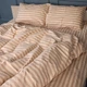 Простынь на резинке MirSon двуспальная 150x190+25 см Stripe 17-0610 Light Brown Бязь (2200008199272) - изображение 4