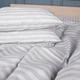 Простынь на резинке MirSon Ranforce Elite 17-0600 Stripe White Gray 200x220x25 см (2200008048808) - изображение 5