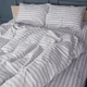 Простынь на резинке MirSon детская 80x160+10 см Stripe 17-0600 White Gray Бязь (2200008047900) - изображение 2