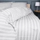 Простынь на резинке MirSon полуторная 100x200+25 см Stripe 17-0600 White Gray Бязь (2200008048181) - изображение 2