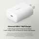 Мережевий зарядний пристрій Belkin BoostCharge USB-C PD 3.0 PPS Wall Charger 25W with USB-C/Lightning cable White (WCA004vf1MWH-B5) - зображення 5