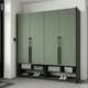 Шафа розпашна Moreli R-0010 на 4 дверцята з полицями/штангою 210x57x196.8 Зелений Димчастий - зображення 1