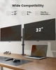 Настільне кріплення ErGear Dual Monitor Stand EGCM1 для монітора, для 2 екранів розміром до 32 дюймів, чорний (my-13127) - изображение 2