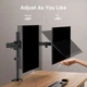 Настільне кріплення ErGear Dual Monitor Stand EGCM1 для монітора, для 2 екранів розміром до 32 дюймів, чорний (my-13127) - изображение 3