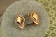 Сережки Xuping Jewelry тінь ромба 1,9 см золотисті - зображення 1
