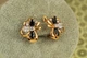 Сережки Xuping Jewelry франт з чорними і білими 1,4 см золотисті - зображення 2