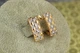 Серьги Xuping Jewelry драпировка с родием 1,6 см золотистые - изображение 2