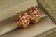 Сережки Xuping Jewelry казино з червоними каменями 1,7 см золотисті - зображення 2