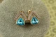 Сережки Xuping Jewelry Сваровскі будиночок із блакитним каменями 1,4 см золотисті - зображення 2