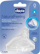 Smoczek na butelkę Chicco NaturalFeeling silikonowy przepływ wolny 0 m+ 1 szt (8058664010424) - obraz 1
