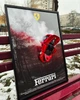 Картина сувенір з масштабною моделлю автомобіля Ferrari LaFerrari метал рамка дерево 50x70см - зображення 3