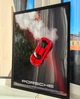 Картина сувенир с масштабной моделью авто Porsche 911 метал рамка дерево 50x70см - изображение 2