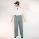 Штаны базовый casual стиль свободного кроя с карманами XL Серые - изображение 6