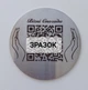 Пам’ятна табличка з персоналізованим QR-кодом Кругла 7х7см Нержавіюча сталь Біографія - зображення 1