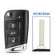 Корпус ключа Volkswagen VW Skoda Seat Galakeys 3 кнопки (02-21) - изображение 2
