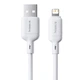 Дата кабель Baseus Silky Series OS Fast Charging USB to Lightning 2.4A (2m) (P1037770) Moon White - изображение 1