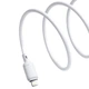 Дата кабель Baseus Silky Series OS Fast Charging USB to Lightning 2.4A (2m) (P1037770) Moon White - изображение 3